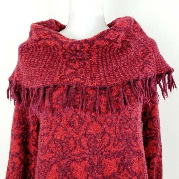 Knox Rose Pullover Red Damask Sweater XL - Picture 2 of 9